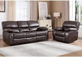 EBELLO Faux Leather Manual Recliner Set, Americana Minimalist 1-Seat Chair and by EBELLO