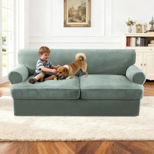 T Cushion Sofa Slipcover 3 Piece Sofa Covers - Image 3