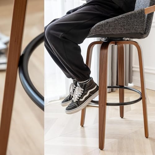 LUNLING 25.6" Counter Height Barstools Mid Century Modern Retro Bar Chairs - Image 5