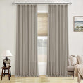 Burlywood Birch Pinch Pleated Linen Curtains 105 Inches Long 2 Panels Set by TWODRAPES