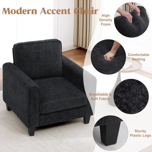 Accent Chair for Living Room, Mid Century Modern Upholstered Living Room Chair - Image 5