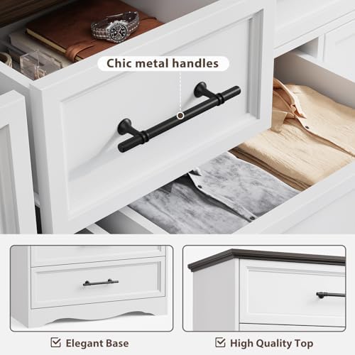 YANSNWO White 10 Drawer Dresser - Image 5