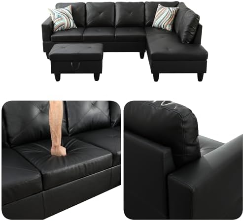 97.5" L Shaped Couch Set, Modular Sectional Couches - Image 4