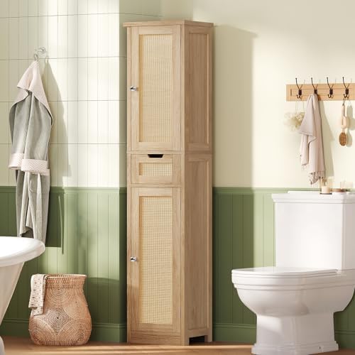 Iwell 66.9" Tall Bathroom Storage Cabinet - Image 2