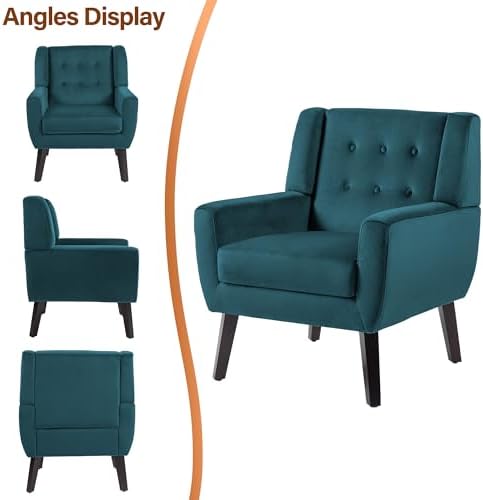 Accent Chair, Upholstered Armchair in Velvet - Image 7