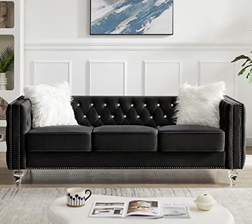 Mikibama Velvet 3 Seater Sofa Couch - Image 4