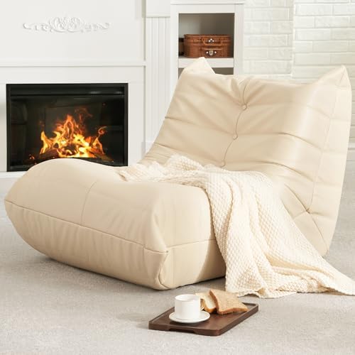 Hobestluk Bean Bag Chair Adult Leather Togo Chair Memory Foam Living Room by YourHomeDeservesMore