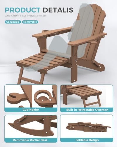 Ciokea Rocking Adirondack Chairs Set of 2 - Image 7