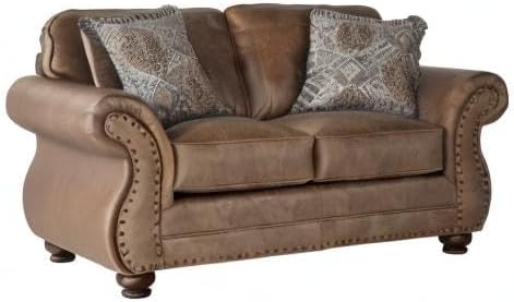 Leinster Faux Leather Loveseat - Image 7