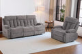 2 Piece Manual Recliner Sofa Set, Sofa & Chair by WINVO