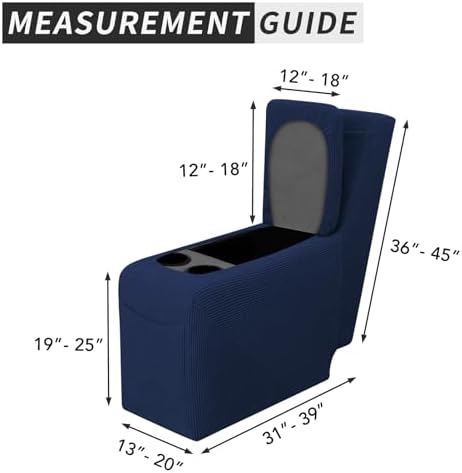 Easy-Going 2-Piece Recliner Console Cover Navy - Image 4