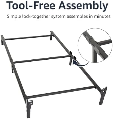 Amazon Basics Metal Twin Size Bed Frame, 6-Leg Base - Image 5