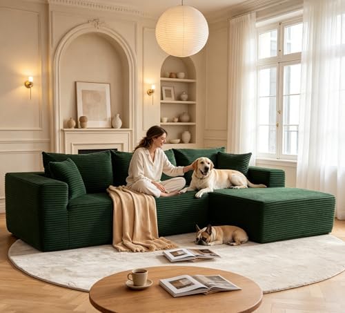 Mangodan 110” Boneless Couch, Cloud Sectional Sofa - Image 2