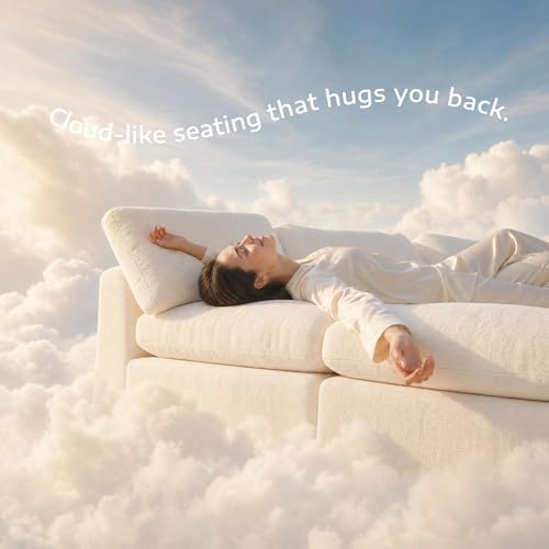 Homkdom 80.5" Loveseat Sofa, Cloud Couch Sectional - Image 5
