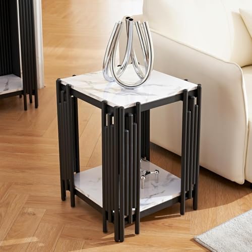 White Marble Coffee Table Set - Image 7