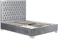 Meridian Furniture Lexi Collection Modern | Contemporary Velvet Upholstered Bed by Unknown