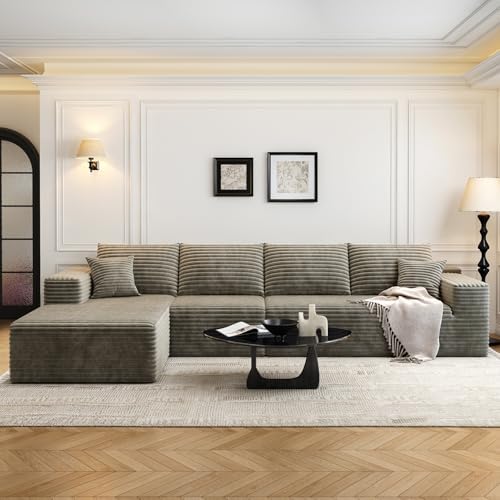 135.4" Cloud Modular Sectional Sofa Couch by Settab