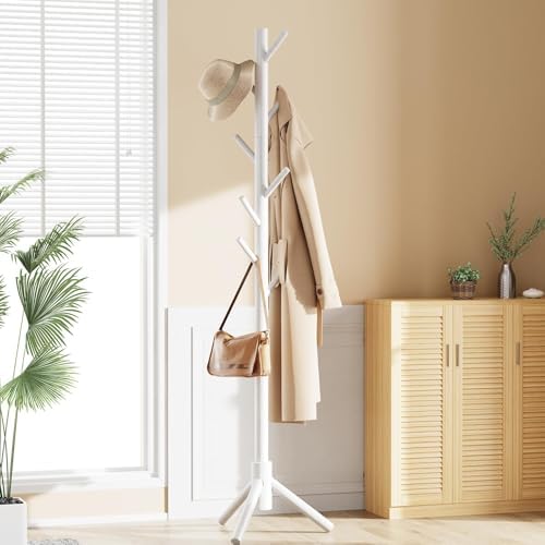 Pipishell Solid Wooden Coat Rack Freestanding - Image 7