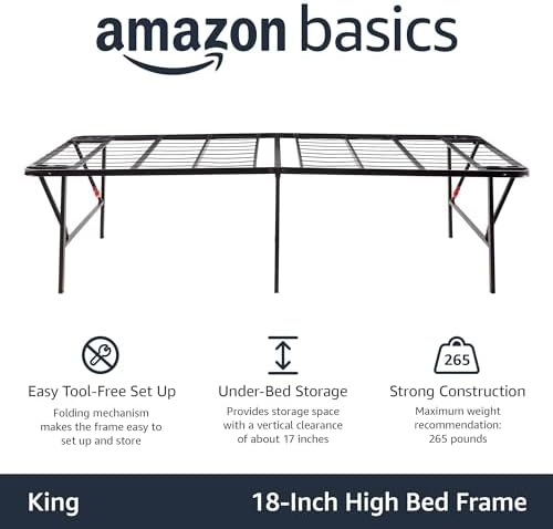Amazon Basics Foldable Metal Platform Bed Frame - Image 4