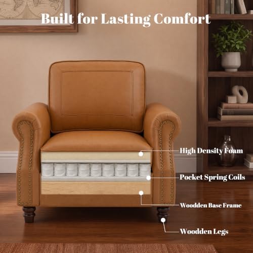 Kingfun Faux Leather Accent Chair - Image 6