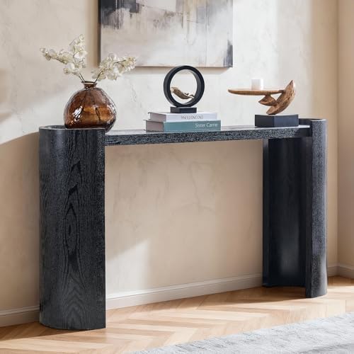 LKTART 53" Black Console Table for Entryway, Couch Tables Behind Sofa, by LKTART