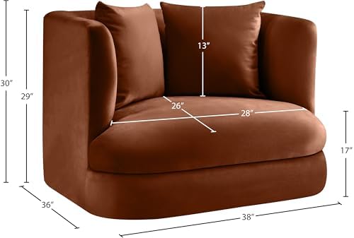Meridian Furniture 699Cognac-C Alder Collection Modern | Contemporary Chair - Image 3