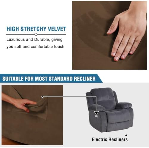 H.VERSAILTEX Stretch Recliner Slipcovers Recliner Chair Cover Sofa Furniture - Image 3
