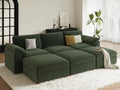 EASE MOOSE Oversized Green Sectional Modular Sofa, Modular Sleeper Couch by EASEMOOSE