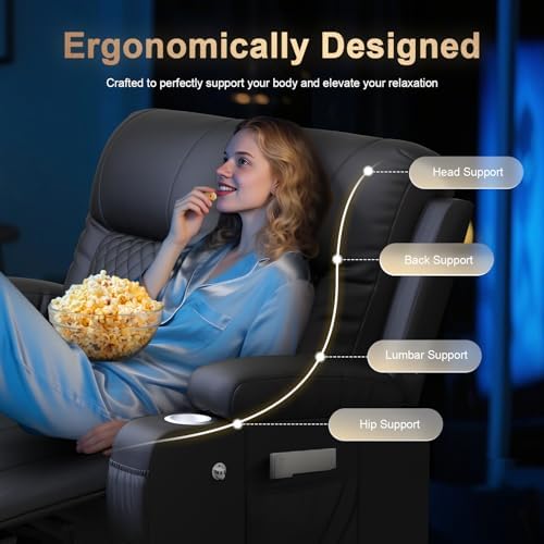 Loveseat Recliner Sofa, Home Theater Seating - Image 5
