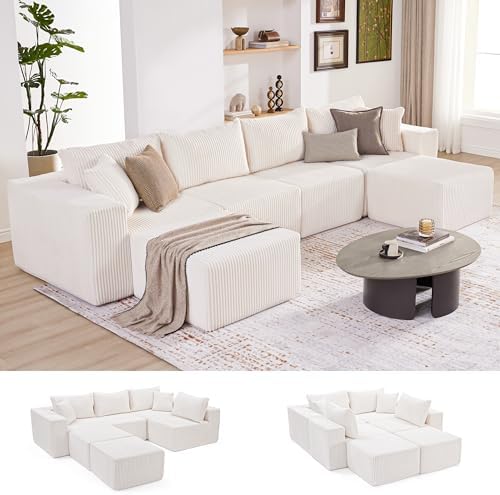 135.4" Modular Boneless Couch, Sectional Couches by Weture