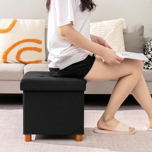 B FSOBEIIALEO 15" Square Storage Ottoman - Image 5