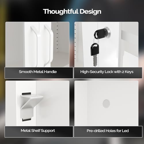 VINGLI Lockable Display Cabinet - Image 6