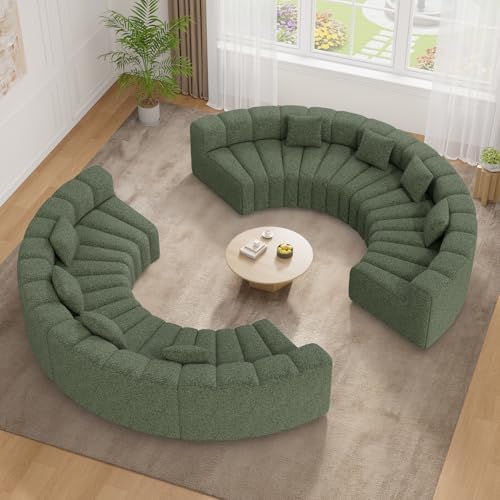 Luxanimarion Oversized Curved Cloud Couch, 8 Seater Modern Round Modular by Luxanimarion