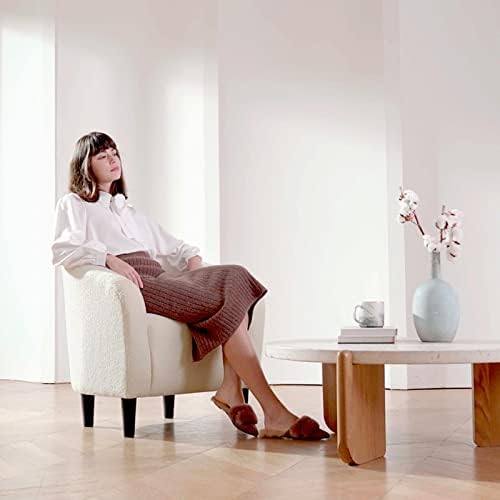 Yaheetech Small 25.5in Wide Sherpa Barrel Accent Chair - Image 2