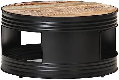Coffee Table Multicolor Solid Reclaimed Wood Medium Coffee Table Accent Living - Image 7