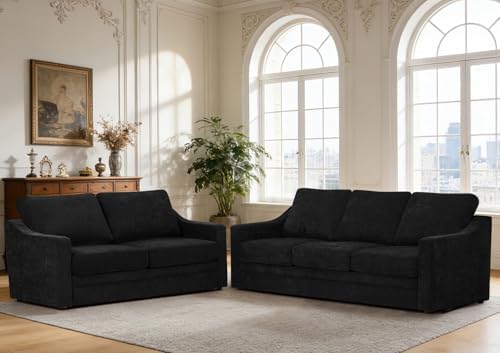 2 Pieces Chenille Sofa Set w/Soft Back Cushion by ACMEASE