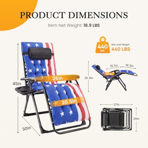 NEWBULIG Zero Gravity Chairs Set of 2 - Image 2