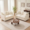Loveseat Sofa Couch 2 Piece Set, Small Compact 50" Love Seat 27" Deep Cloud by MUDANT