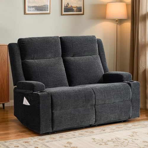 55" RV Loveseat Recliner – Space-Saving Double Reclining RV Sofa, Compact by LURVIA