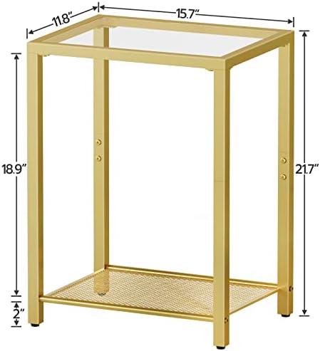 HOOBRO Side Table, 2-Tier End Table, Nightstand - Image 3