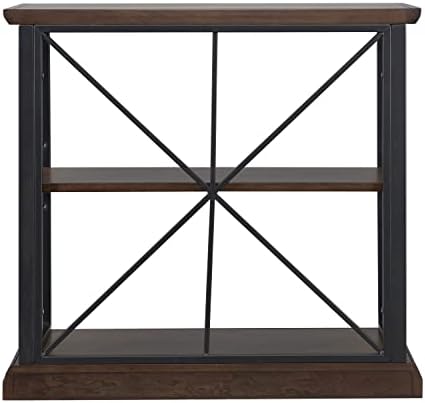 Leick Home Finnick Bookcase, Dark Earth, Matte Black - Image 6