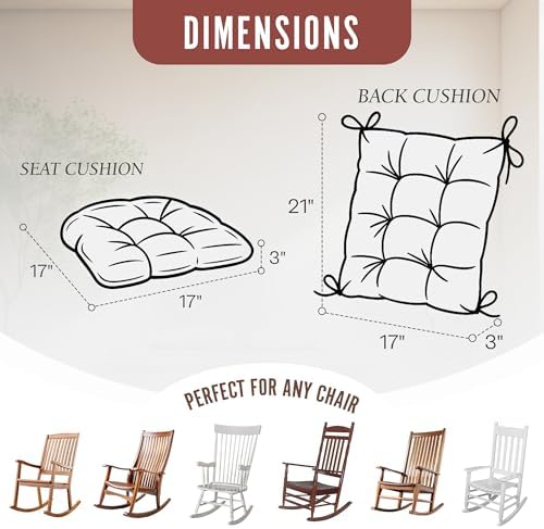 Klear Vu The Gripper Non-Slip Rocking Chair Cushion Set - Image 6