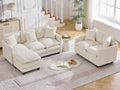 Cloud 3 Pieces Sofa Set, 2+3 Seater Couch+1 Ottoman, Modern Sofas Sets by HOCAT