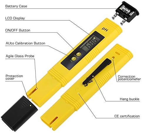 PH Meter for Water Hydroponics Digital PH Tester Pen 0.01 High Accuracy Pocket - Image 2