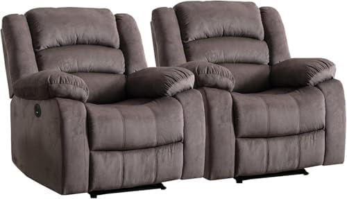 EBELLO Classic Power Recliner Chair, Oversized Electric Overstuffed Reclining by EBELLO