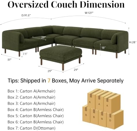 Cloud Sectional Couches for Living Room, Modular Sectional Sofa - Image 2