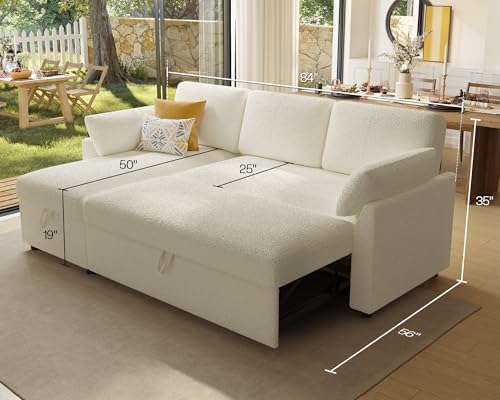 Sofa Bed, Sleeper Sofa with Storage, Pull Out Couch, L Shaped Sofa - Image 2