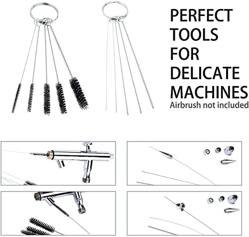 4 Set Airbrush Spray Gun Wash Cleaning Tools Needle Nozzle Brush Glass Cleaning Pot Holder
