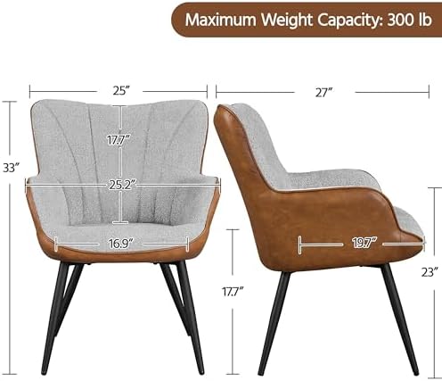 Yaheetech Accent Chair, Upholstered Armchair - Image 3