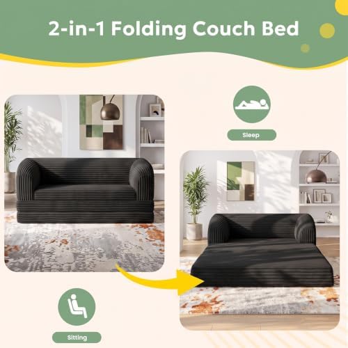 Convertible Sofa Bed, Boneless Loveseat Sleeper Folding Couch Bed - Image 5